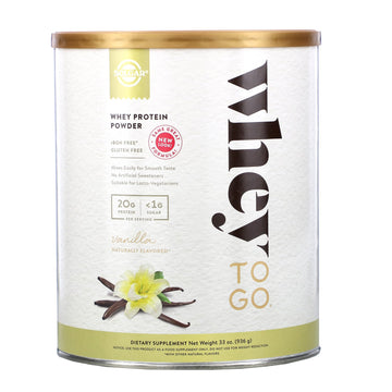 Solgar, Whey To Go, Whey Protein Powder, Vanilla, 33 oz (936 g)