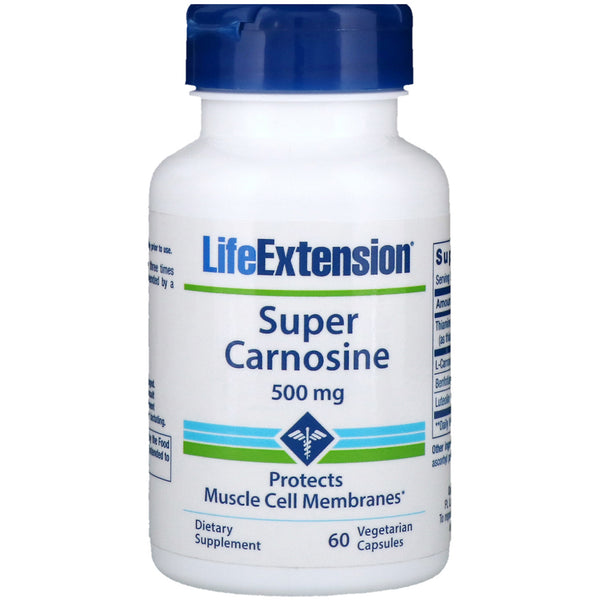 Life Extension, Super Carnosine, 500 mg, 60 Vegetarian Capsules - The Supplement Shop