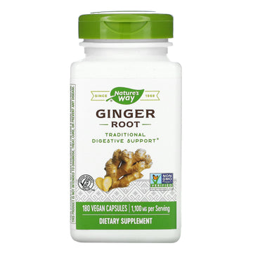 Nature's Way, Ginger Root, 1,100 mg, 180 Vegan Capsules