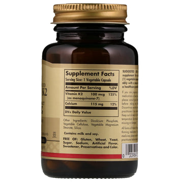 Solgar, Naturally Sourced Vitamin K2, 50 Vegetable Capsules