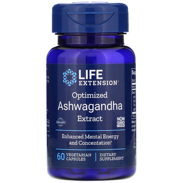 Life Extension, Optimized Ashwagandha Extract, 60 Vegetarian Capsules - The Supplement Shop