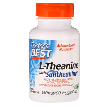 Doctor's Best, Suntheanine L-Theanine, 150 mg, 90 Veggie Caps
