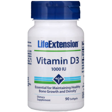 Life Extension, Vitamin D3, 25 mcg (1,000 IU), 90 Softgels