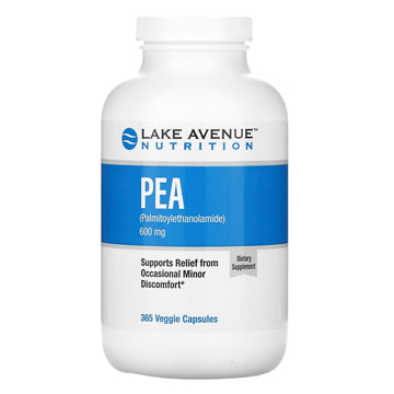 Lake Avenue Nutrition, PEA (Palmitoylethanolamide), 600 mg Per Serving, 365 Veggie Capsules