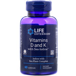 Life Extension, Vitamins D and K with Sea-Iodine, 60 Capsules - The Supplement Shop