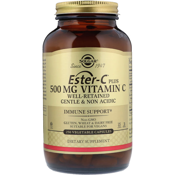 Solgar, Ester-C Plus, Vitamin C, 500 mg, 250 Vegetable Capsules - The Supplement Shop