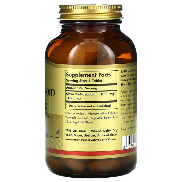 Solgar, Citrus Bioflavonoid Complex, 1,000 mg, 100 Tablets - The Supplement Shop
