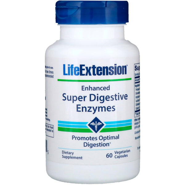 Life Extension, Enhanced Super Digestive Enzymes, 60 Vegetarian Capsules - The Supplement Shop