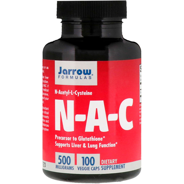 Jarrow Formulas, N-A-C N-Acetyl-L-Cysteine, 500 mg, 100 Veggie Caps - The Supplement Shop