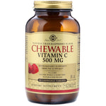 Solgar, Chewable Vitamin C, Natural Cran-Raspberry Flavor, 500 mg, 90 Chewable Tablets - The Supplement Shop