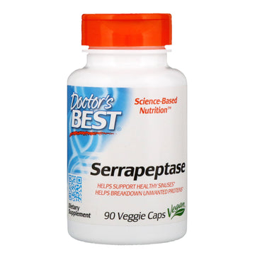 Doctor's Best, Serrapeptase, 40,000 SPU, 90 Veggie Caps
