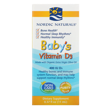 Nordic Naturals, Baby's Vitamin D3, 400 IU, 0.37 fl oz (11 ml)