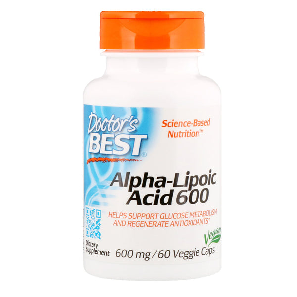 Doctor's Best, Alpha-Lipoic Acid, 600 mg, 60 Veggie Caps - The Supplement Shop
