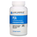 Lake Avenue Nutrition, PEA (Palmitoylethanolamide) + Glucosamine Sulfate, 600 mg + 1,200 mg Per Serving, 120 Veggie Capsules - The Supplement Shop