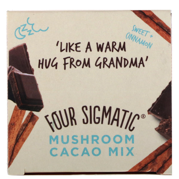 Four Sigmatic, Mushroom Cacao Mix, Sweet+ Cinnamon, 10 Packets, 0.2 oz (6 g) Each - The Supplement Shop