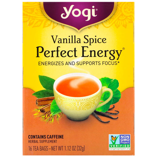 Yogi Tea, Perfect Energy, Vanilla Spice, 16 Tea Bags, 1.12 oz (32 g) - The Supplement Shop