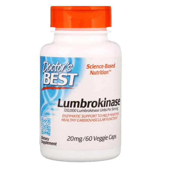 Doctor's Best, Lumbrokinase, 20 mg, 60 Veggie Caps - The Supplement Shop