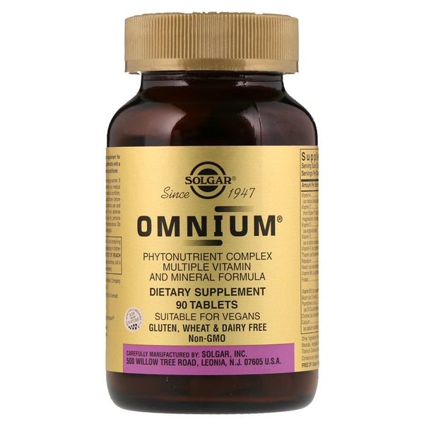 Solgar, Omnium, Phytonutrient Complex, Multiple Vitamin and Mineral Formula, 90 Tablets