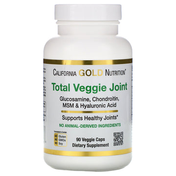 California Gold Nutrition, Total Veggie Joint, Vegetarian Glucosamin, Chondroitin, MSM & Hyaluronic Acid, 90 Veggie Capsules