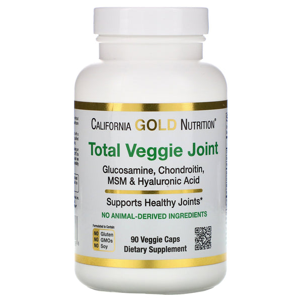 California Gold Nutrition, Total Veggie Joint, Vegetarian Glucosamin, Chondroitin, MSM & Hyaluronic Acid, 90 Veggie Capsules - The Supplement Shop