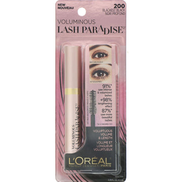 L'Oreal, Voluminous Lash Paradise, 200 Blackest Black, 0.28 fl oz (8.5 ml)