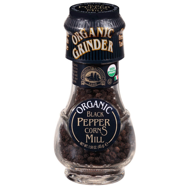 Drogheria & Alimentari, Organic Black Pepper Corns Mill, 1.58 oz (45 g) - The Supplement Shop