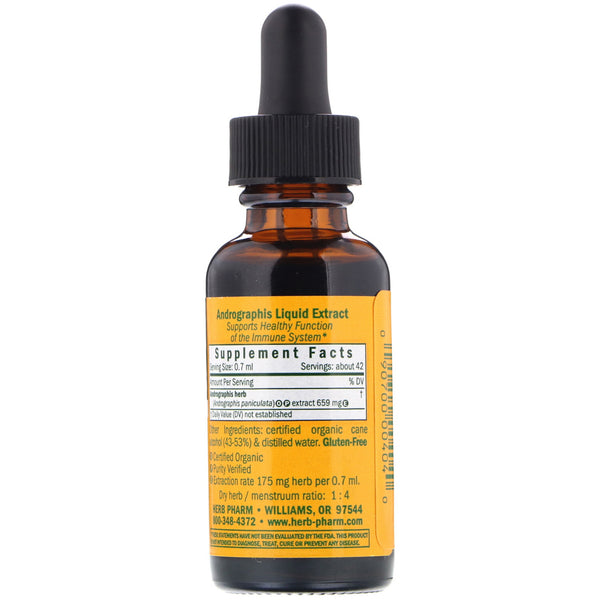 Herb Pharm, Andrographis, 1 fl oz (30 ml) - The Supplement Shop