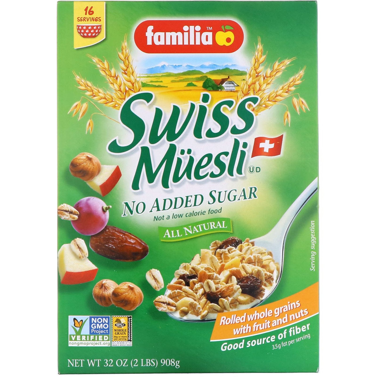 Swiss Müesli No Added Sugar (Not a low calorie food) - bio-familia