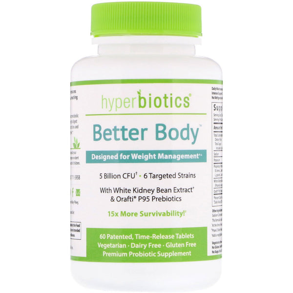 Hyperbiotics, Better Body, Designed for Weight Management, 5 Billion CFU, 60 Time-Release Tablets - The Supplement Shop