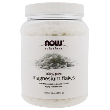 Now Foods, Solutions, Magnesium Flakes, 100% Pure, 3.37 lbs (1531 g)