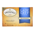 Twinings, Lady Grey Black Tea, Decaffeinated, 20 Tea Bags, 1.41 oz (40 g) - The Supplement Shop