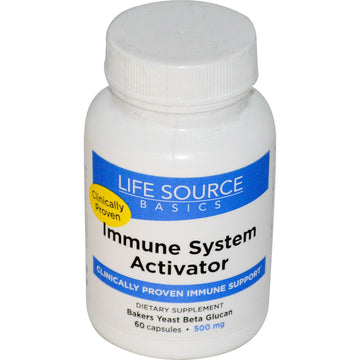 Life Source Basics (WGP Beta Glucan), Immune System Activator, 500 mg, 60 Capsules