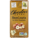 Chocolove, Hazelnuts in Milk Chocolate, 33% Cocoa, 3.2 oz (90 g) - The Supplement Shop