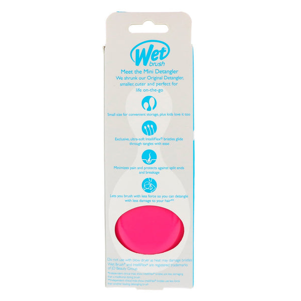 Wet Brush, Mini Detangler Brush, Pink, 1 Brush - The Supplement Shop