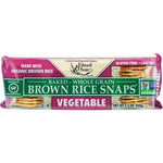 Edward & Sons, Baked Whole Grain Brown Rice Snaps, Vegetable, 3.5 oz (100 g) - The Supplement Shop