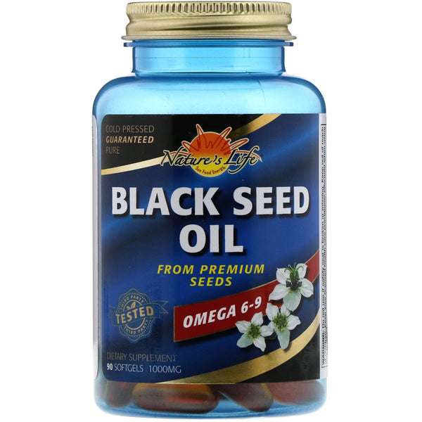 Nature's Life, Black Seed Oil, 1000 mg, 90 Softgels - The Supplement Shop