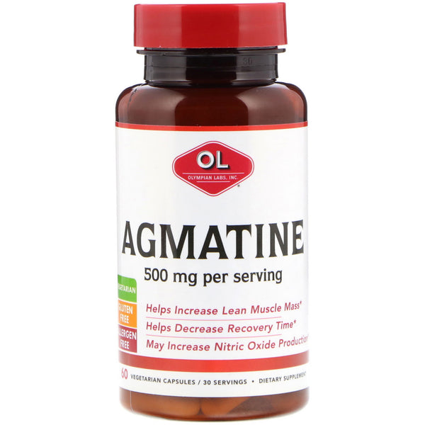 Olympian Labs, Agmatine, 500 mg, 60 Vegetarian Capsules - The Supplement Shop