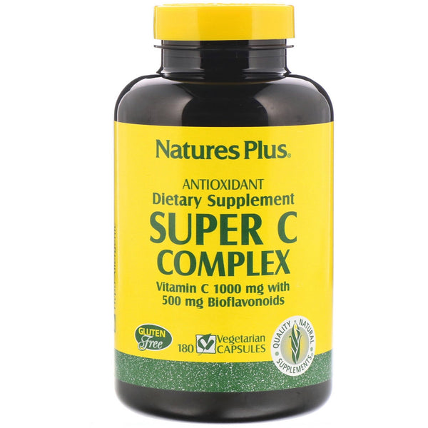 Nature's Plus, Super C Complex, 180 Vegetarian Capsules - The Supplement Shop