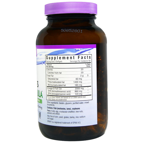 Bluebonnet Nutrition, Natural Omega-3, Brain Formula, 120 Softgels - The Supplement Shop