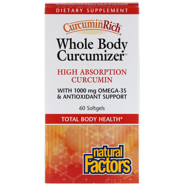 Natural Factors, CurcuminRich, Whole Body Curcumizer, 60 Softgels - The Supplement Shop