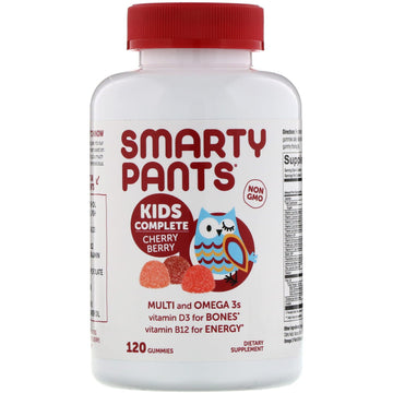 SmartyPants, Kids Complete, Multi and Omega 3s, Cherry Berry, 120 Gummies