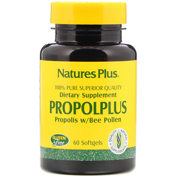 Nature's Plus, Propolplus, Propolis w/Bee Pollen, 60 Softgels - The Supplement Shop