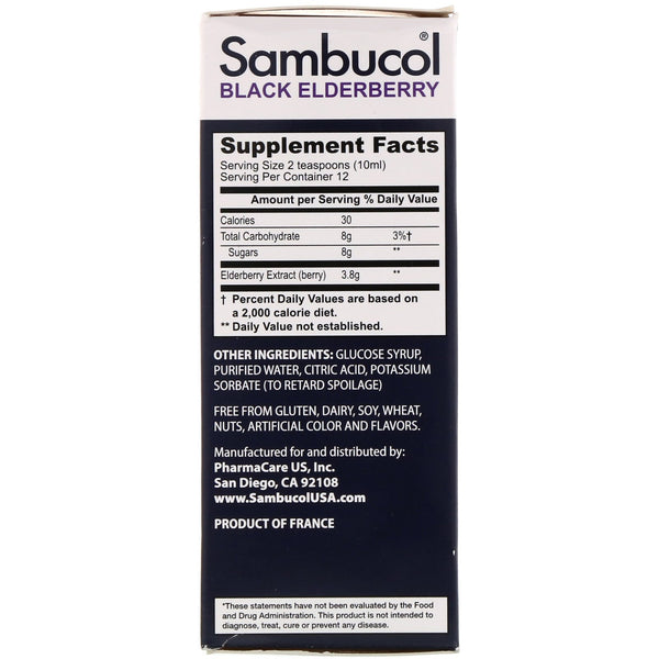 Sambucol, Black Elderberry Syrup, Original Formula, 4 fl oz (120 ml) - The Supplement Shop