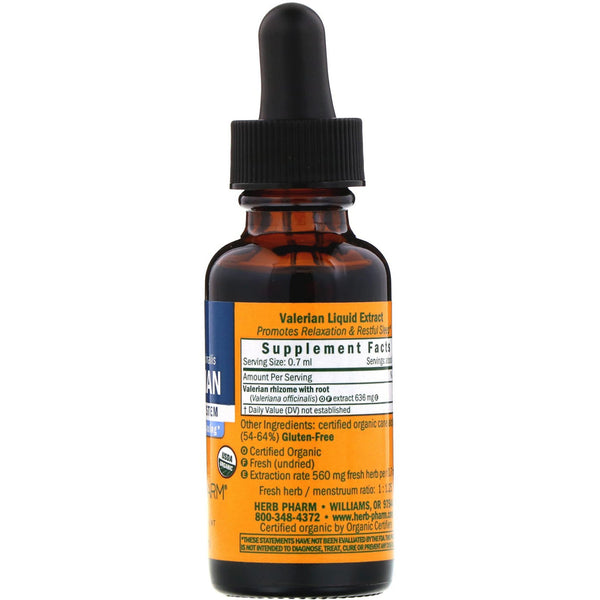 Herb Pharm, Valerian, 1 fl oz (30 ml) - The Supplement Shop
