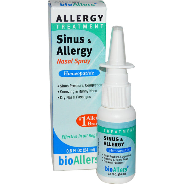 NatraBio, BioAllers, Allergy Treatment, Sinus & Allergy Nasal Spray, 0.8 fl oz (24 ml) - The Supplement Shop