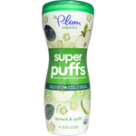 Plum Organics, Super Puffs, Organic Veggie, Fruit & Grain Puffs, Spinach & Apple, 1.5 oz (42 g) - The Supplement Shop