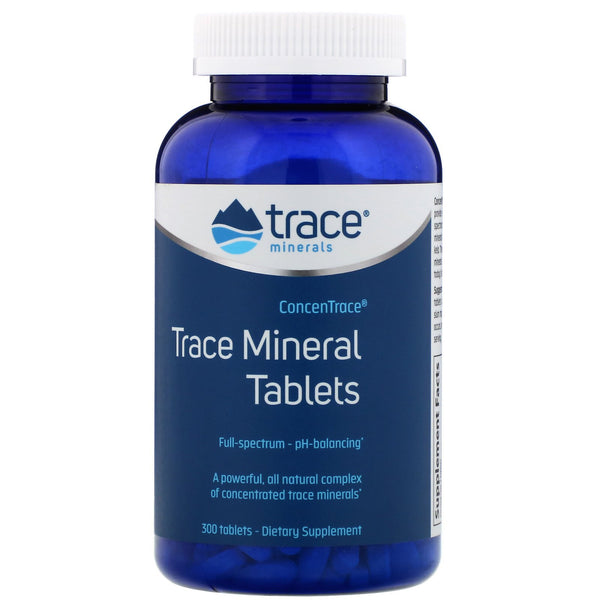 Trace Minerals Research, ConcenTrace, Trace Mineral Tablets, 300 Tablets - The Supplement Shop