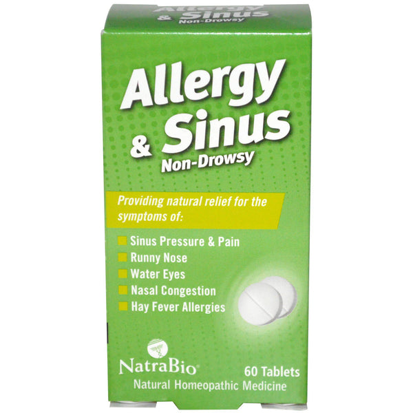 NatraBio, Allergy & Sinus, Non-Drowsy, 60 Tablets - The Supplement Shop