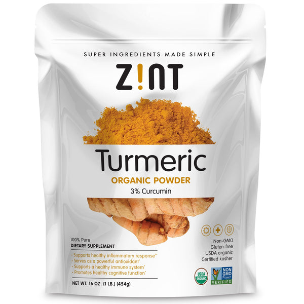Zint, Organic, Turmeric Powder, 16 oz (454 g) - The Supplement Shop
