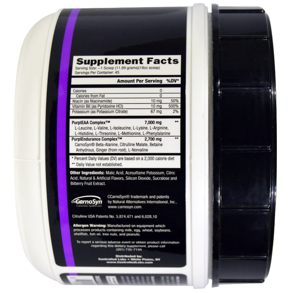 Controlled Labs, Purple Wraath, Juicy Grape, 1.17 lbs (535 g) - The Supplement Shop